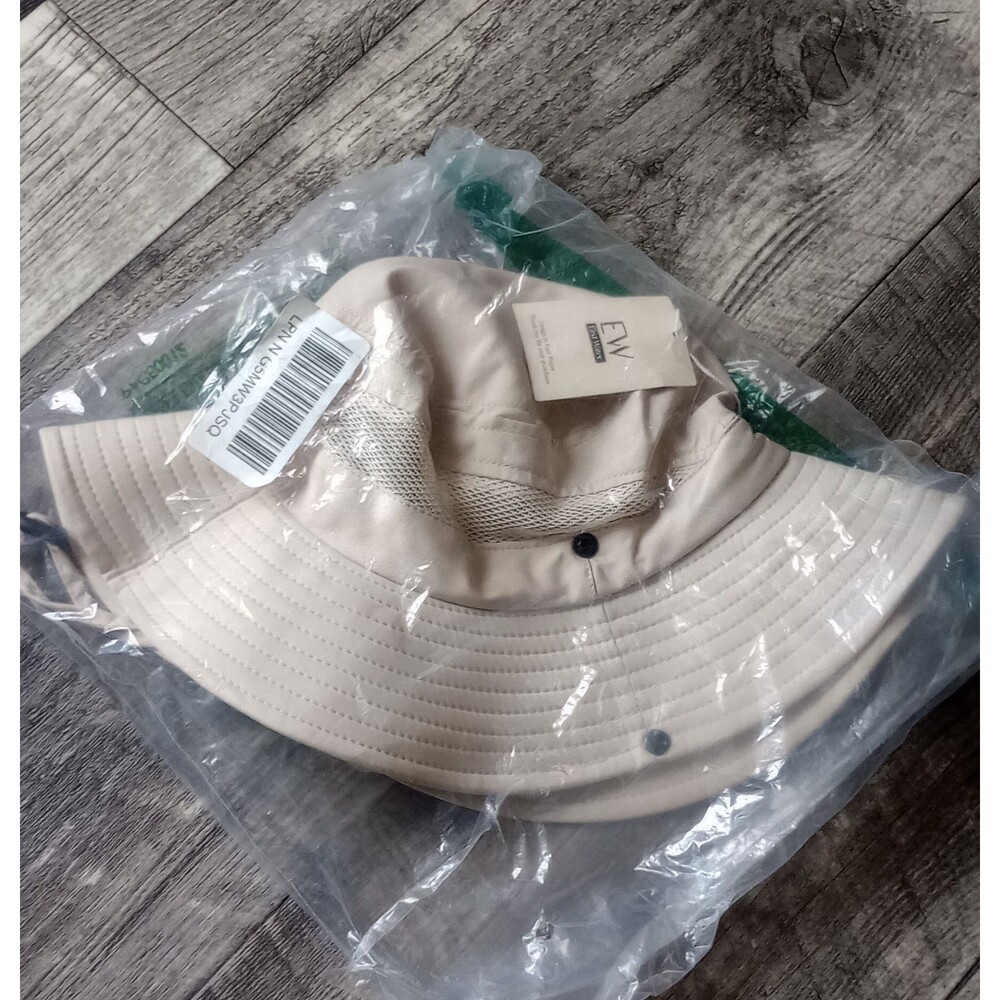 EW East Water Beige Women's  Sun Hat With Pony Tail Holder, NWT
